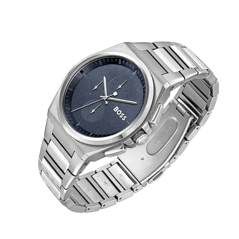 Hugo Boss Steer Chronograph Blue Dial Men's Watch- 1514048